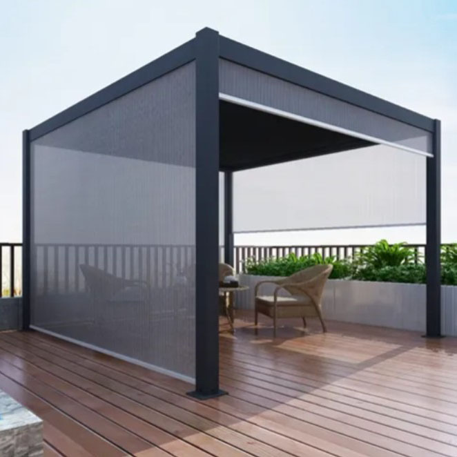 Pergola in alluminio a figurato
